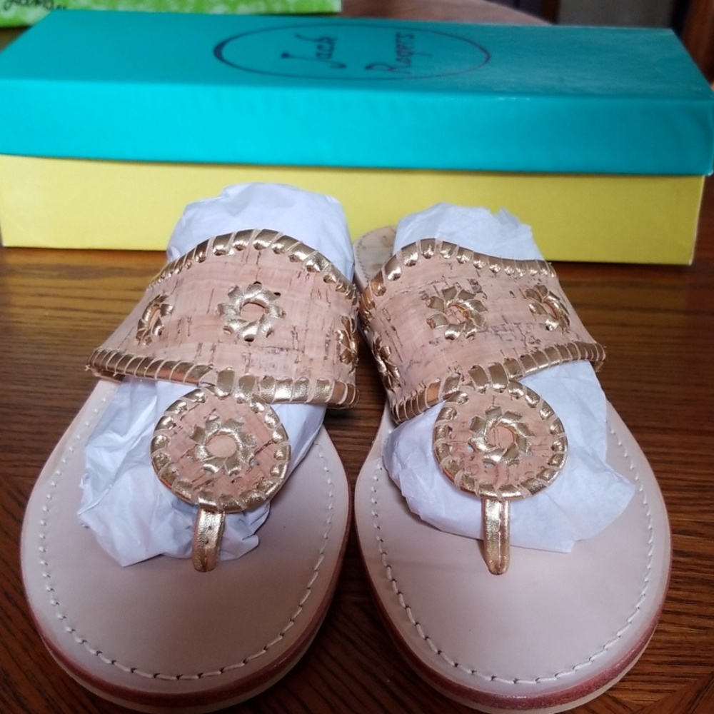 Jack Roger's Natural cork/gold sandals